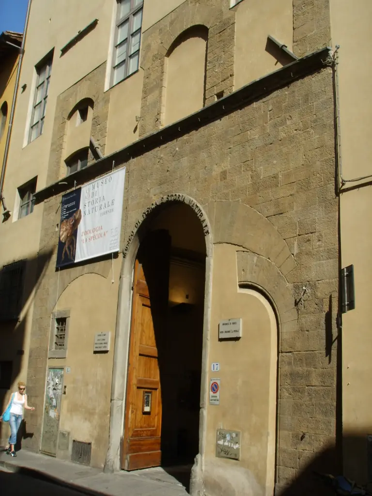 Entrance of the La Specola museum on Via Romana
